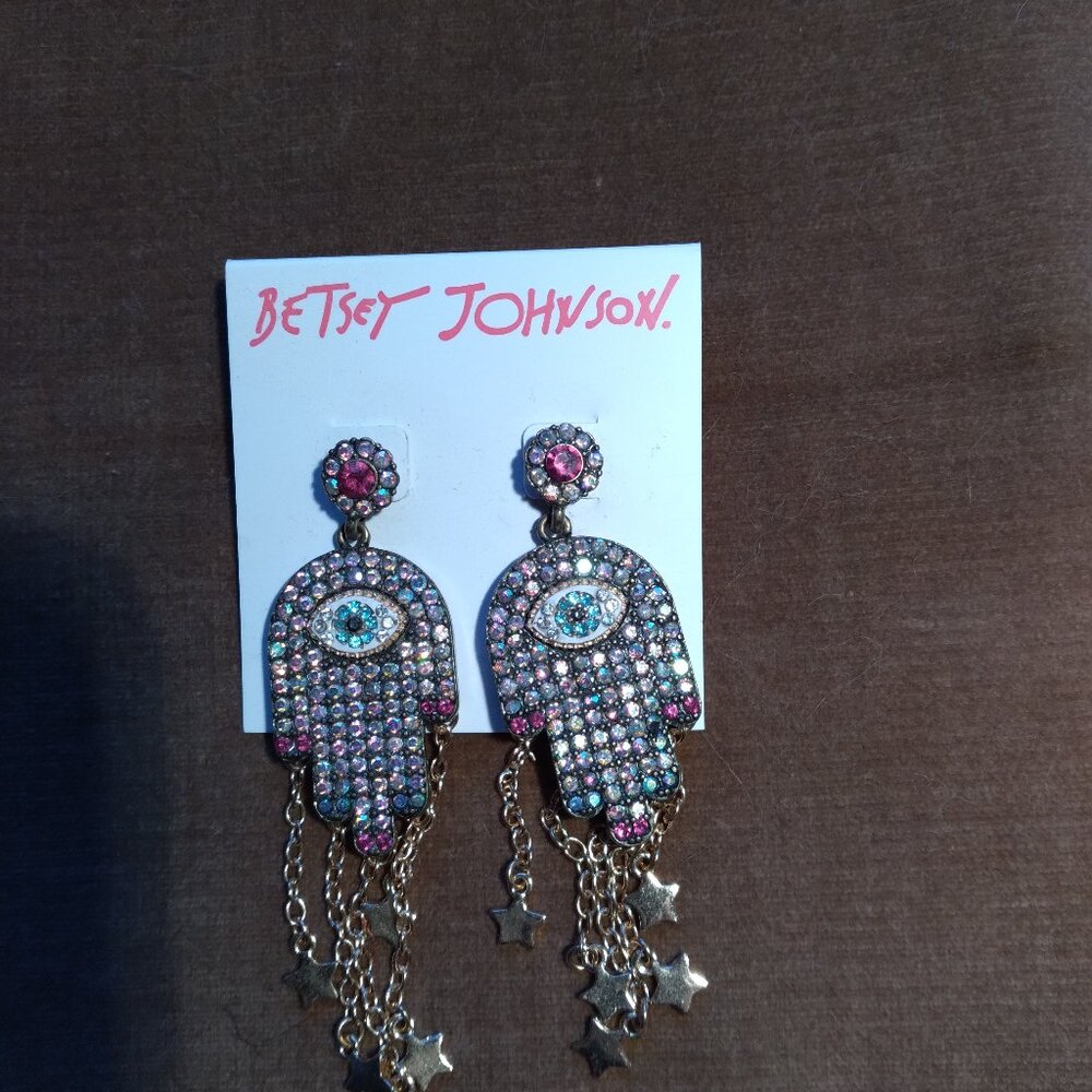 BetsyJohnson hamza earrings